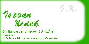 istvan medek business card